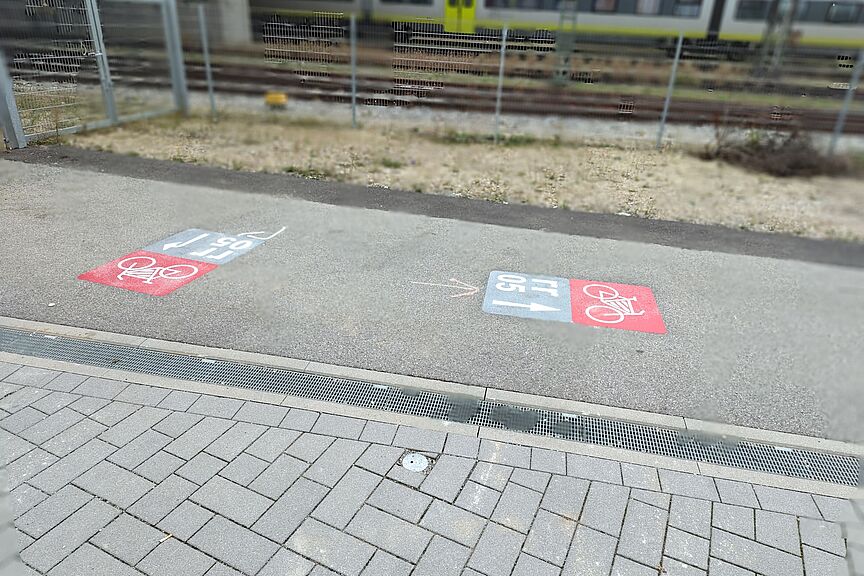 Radrouten rr05 Symbolbild Radrouten rr05 in beide Richtungen